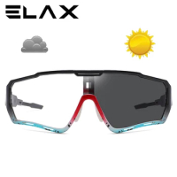ELAX Brand New Style Photochromic Sunglasses Sports Men Women Mtb Bike Bicycle Eyewear Cycling Glasses