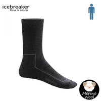 【Icebreaker 男 Cool-Lite 半筒薄毛圈健行襪《深灰》】104661/快乾襪/機能襪/排汗襪/羊毛襪/中筒襪
