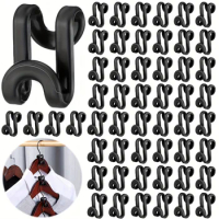 20/60pieces mini hangers for closet connectors, hooks cascade plastic, closet coat organizer, hanger space saver