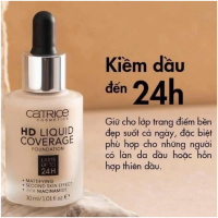 【Hot】 (Tem chính hãng) Kem Nền Lâu Trôi Catrice Tạo Lớp Nền Căng Mịn