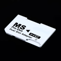 Single Dual Slot Cards Reader New Micro SD SDHC TF to MS Memory Stick Pro Duo Reader for PSP Cards Adapters