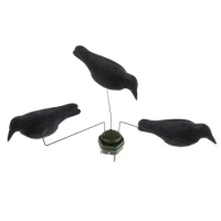 3 Pieces Realistic Crows Hunting Decoy Home Garden Decorations Yard Scarer