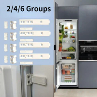 2/4/6 groups Integrated Fridge &amp; Freezer Door Plastic Mounting Bracket Fixing Slide Kit Refrigerator Door Connector Guide Rail