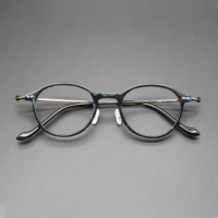 Japanese Retro Titanium Ultralight Men's Gold Glasses Frame Myopia Mens Eyeglasses Brand Designer Photochromic Myopia Glasses