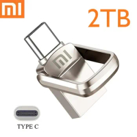 Xiaomi 2TB USB 3.0 Flash Drive High-Speed Pen Drive 1TB Metal Waterproof 512GB USB Memory Flash Drive TYPE-C Adapter