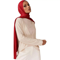 Khăn hijab bằng vải muslin dành cho nữ, khăn trùm đầu dài, khăn quấn đầu trơn màu, khăn choàng pashm