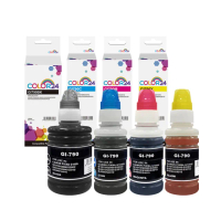 【Color24】for CANON 1黑3彩 GI790BK/GI790C/GI790M/GI790Y 相容連供墨水(適用 G1000/G1010/G2002/G2010)