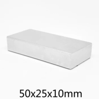 50x25x10mm Thick Block Super Powerful Strong Magnetic Magnets 50x25x10 Rectangular Permanent NdFeB Magnet 50*25*10 mm