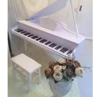 New wedding props wooden imitation piano ornaments wedding stage decoration grand piano and chair