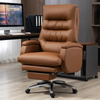 Luxury Leather Office Chair Ergonomic Playseat Rolling Computer Swivel Office Chair Bedroom Taburete Madera Modern Furniture