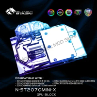 Bykski N-ST2070MINI-X, GPU Water Block For ZOTAC RTX2070-8GD6 MINI OC Watercooler, 5V ARGB AURA