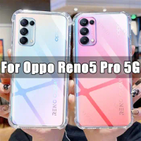 Clear Phone Case for Oppo Reno5 Pro 5G TPU Transparent Case for Oppo Reno 5 5Pro 6.55" PDSM00 Shockproof Anti-scratch Covers
