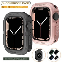 Case for Apple Watch Series 7/SE/6/5/4/3/2/1 41mm 40mm 38mm 40mm 42mm 44mm Cases Soft TPU Shockproof Protector Bumper for iwatch