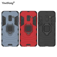 For Samsung Galaxy A8 2018 Case Magnetic Finger Ring Kickstand Case For Samsung Galaxy A8 2018 Cover For Samsung A8 2018 Case