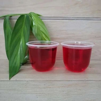 GELAS OVAL PLASTIK PP UK 10 OZ ISI 50 PCS