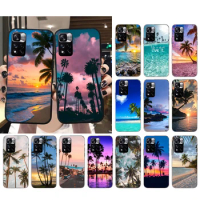 Beach Sea Palm Tree Phone Case For Xiaomi Redmi note 13 12 Pro 11S 11 10 Pro 10S 12S Redmi 10 13C 9C