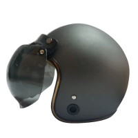 Helm Retro List Chrome HKM Gunmet Doff Gold L