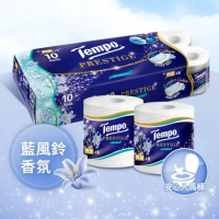 【TEMPO】閃鑽四層捲筒衛生紙-藍風鈴(10捲/1袋)