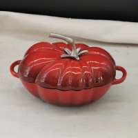 Enameled Cast Iron Dutch Oven Tomato