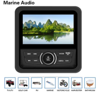 Bluetooth FM/AM Radio MP3/USB Player Waterproof Marine Audio for Boat ATV UTV, Marine Stereo Radio Boat Sound System Bluetooth