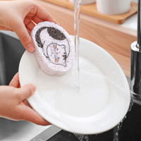 貓咪造型 壓縮海綿刷 木漿綿洗碗擦 菜瓜布 廚房抹布 木漿棉 洗碗海綿 擦神器