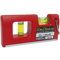EBISU惠比壽 口袋型水平尺(附磁)-紅色 ED-10HLMR 水平儀 水平器