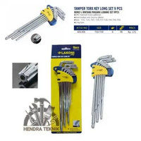 KUNCI L BINTANG PANJANG LUBANG BAJA LAKONI PRO KUNCI L BINTANG SET KUNCI L HEX CRV TORX KILAP