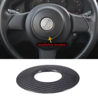 For Toyota 86 GT86 2012-2020 Real Carbon Fiber Car Steering Wheel Logo Cover Trim sticker Car Accessories Interior