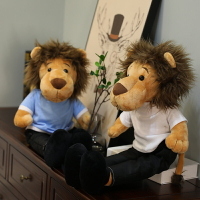 獅子玩偶娃娃抱枕男生款睡覺小獅子公仔床上毛絨玩具送男朋友禮物