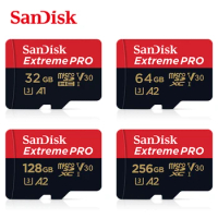 SanDisk Extreme Pro Flash 128GB Card Micro SD Card SDXC UHS-I 400GB 256GB 64GB U3 V30 TF Card Memory Card Adapter for Camera DJI