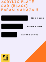 1pcs Papan kereta plat kosong Black PVC Sheet Car Number Car Plate Nombor Plate Papan Kosong / Car n