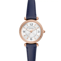 【FOSSIL】Carlie 晶鑽皮帶女錶實體門市同步服務(ES5295)