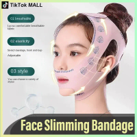 Ready Stock MY Double Deck V Shape Face Slimming Bandage | Double Chin Reducer Jawline Lifting Reduc