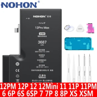 NOHON Battery For Apple iPhone 12 Pro MAX 11 8 7 6S 6 Plus XS 12Mini 12Pro 6Plus 7Plus 8Plus Replacement Lithium Polymer Bateria