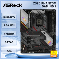 Asrock Z390 PHANTOM GAMING 7 Motherboard LGA 1151 intel Z390 128GB HDMI M.2 PCI-E 3.0 ATX USB3.2 support Core i5-9400F cpu