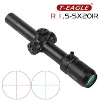 Optics Sight R 1.5-5X20 HK Reticle Riflescope Fits Airgun Airsoft For Hunting Scope With Mounts Optics For Pneumatics