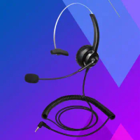 Useful Clear Sound Effect Breathable Telephone Headset 3.5mm 2.5mm RJ9 Call Center Noise-reduction Headphone