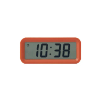 【MUJI 無印良品】數位時鐘/小/附磁鐵 橘/型號:MS-DCSO2CN/寬88*深21*高38mm