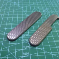 New 1Pair DIY Carbon Fiber Handle Scales With Cut-Out for 91mm Victorinox Swiss Army Knife