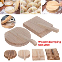 1pc Wooden Manual Dough Press Roller, Corn Tortilla Dumpling Skin Bun Skin Press Mold, Kitchen Baking Pastry Maker