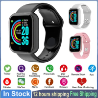 Y68 Smart Watch Bluetooth Fitness Tracker Sports Watch Heart Rate Monitor Blood Pressure Smart Bracelet Watches for Android IOS