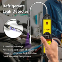 WJL-6000 Freon Leak Detector Halogen Leak Detector Refrigerant Gas HVAC Air Conditioner R22 R410A R134A R1234YF CFCs HCFCs HFCs