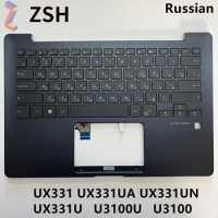 New RU Russian Keyboard for ASUS UX331 UX331UA UX331UN UX331U U3100U U3100 Laptop Backlit keyboard Blue C Cover