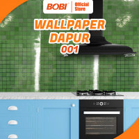 Wallpaper Sticker Dapur Bervariasi Motif -  Ukuran 5mx45cm - Aluminium - Abu, Biru, Hijau dan Pink -