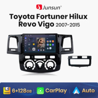 Junsun V1 Wireless CarPlay Android Auto Radio For Toyota Fortuner Hilux Revo Vigo 2007-2015 4G Car Multimedia GPS 2din autoradio
