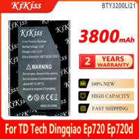 3800mah KiKiss Battery BTY3200Li21 For TD Tech Dingqiao Ep720 Ep720d Walkie-Talkie Recorder