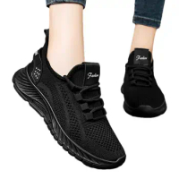 Women's Lace-Up Sneakers Lace-Up Women's Sneakers For Running Joggling Breathable Women's Sneakers With Chunky Fashion For