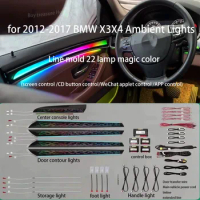 For BMW X3 X4 2012-2017 11 color ambient light original car knob button control and CD button control atmosphere light