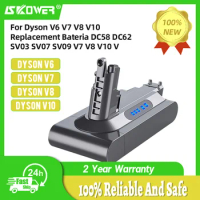 Skower 21.6V Vacuum Cleaner Battery For Dyson V6 V7 V8 V10 Replacement Bateria DC58 DC62 SV03 SV07 SV09 V7 V8 V10 Vacuum Cleaner