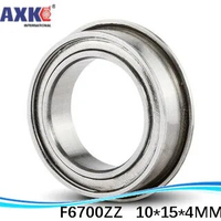 Free Shipping F6700 F6700-ZZ F6700ZZ F6700-2Z Flanged Flange Deep Groove Ball Bearings High Quality 10*15*16.5*4*0.8 mm